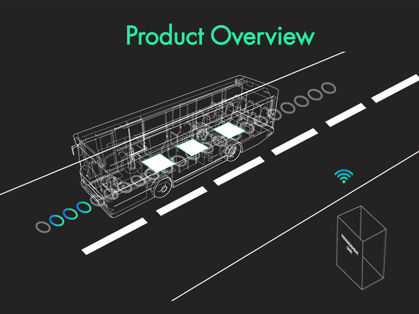 Israel-based ElectReon Wireless is developing a system to charge buses and other electric vehicles as they drive. It incorporates copper coils under the asphalt and a management unit that transfers the energy from the grid to coils and manages communication with approaching vehicles. Receivers on the floor of the vehicles will transmit the energy while driving.
