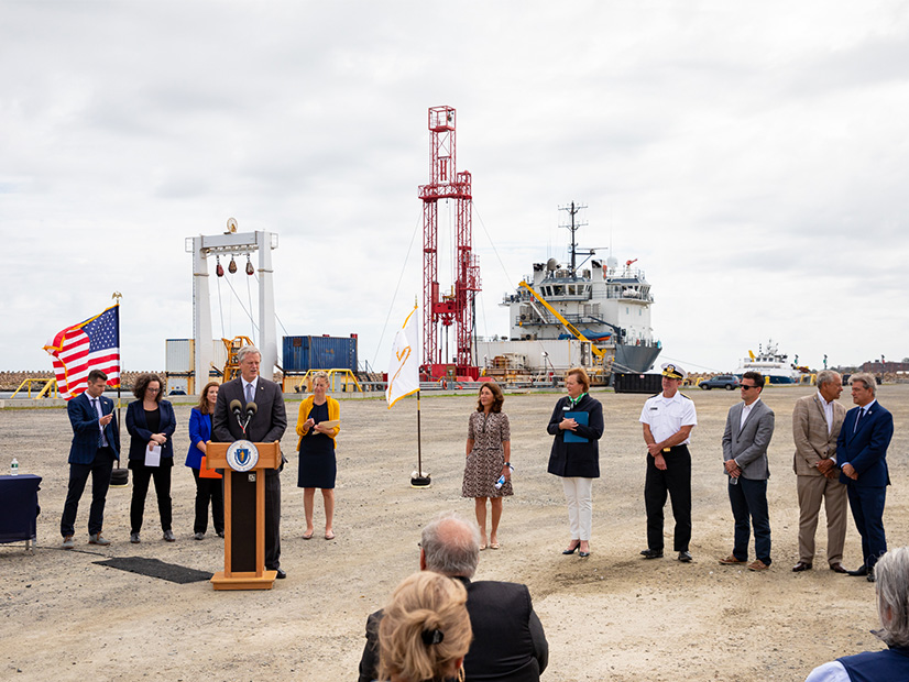 Gov. Charlie Baker, Lt. Gov. Karyn Polito, and Energy and Environmental Affairs Secretary Kathleen Theoharides  joined state and local officials at the New Bedford Marine Commerce Terminal to announce the release of the 2021 MassCEC Offshore Wind Workforce Assessment.