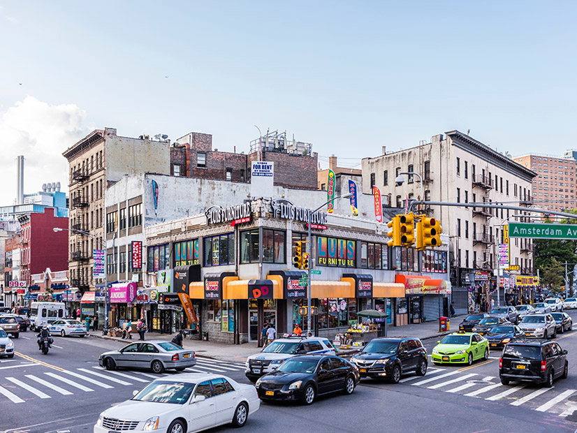 Much of New York City, including Harlem seen here, qualifies under the interim criteria for disadvantaged communities adopted in a recent Public Service Commission order related to the Clean Energy Fund.