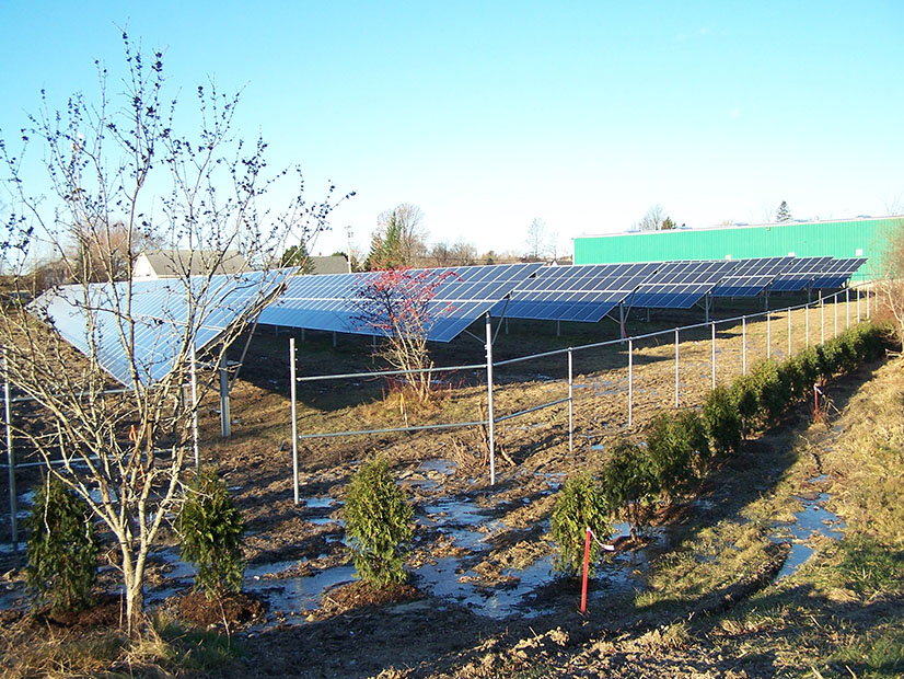 Solar panels in Rockland, Maine
