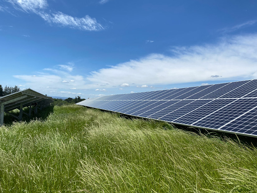 Community solar project in Oregon.