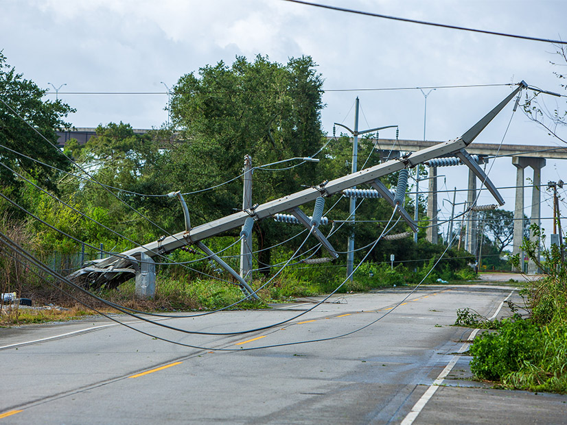 Downed transmission line in New Orleans