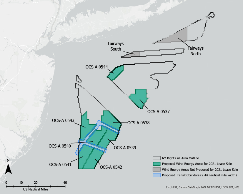 New York Bight Wind Energy Areas (WEAs).