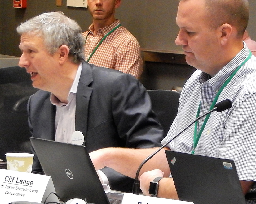 TAC Chair Clif Lange (right), with ERCOT's Kenan Ogelman, canceled the committee's Aug. 18 workshop to discuss its future structure.