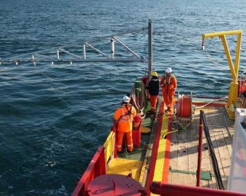 Workers on the ship Fugro Enterprise conducted surveys of the ocean floor for Atlantic Shore Wind's 1,150-MW windfarm off New Jersey. The workers used  acoustic and passive recording systems that generate a three-dimensional ground model of the seafloor and subsurface.