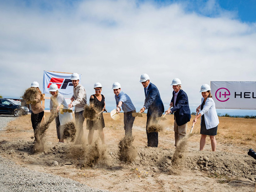 Wash. Gov. Jay Inslee (third from right) participated in the groundbreaking ceremony for Helion Energy's new research and manufacturing site.