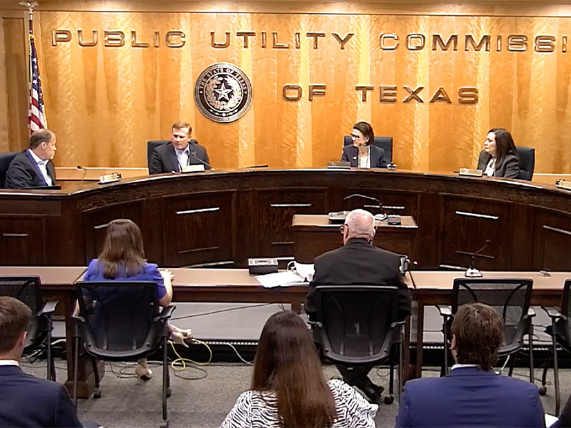The Texas PUC meets without Peter Lake, who recently resigned as chair.