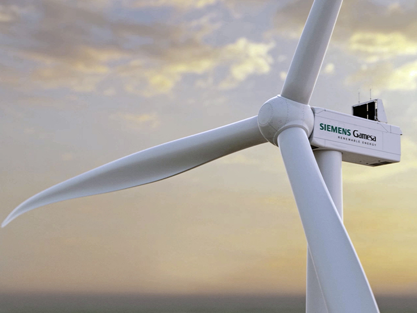 Siemens Gamesa's new SG 4.4-164 Class S onshore wind turbine is shown.