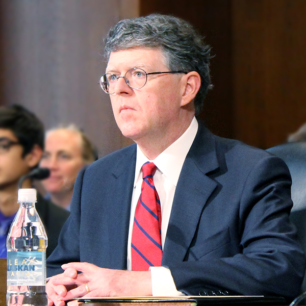  Bernard McNamee sits before the Senate Energy and Natural Resources Committee in November 2018 for his confirmation hearing to be a FERC commissioner.