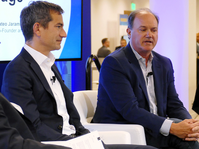 Xcel Energy CEO Bob Frenzel (right) with Form Energy's Mateo Jaramillo during June's EEI leadership forum.