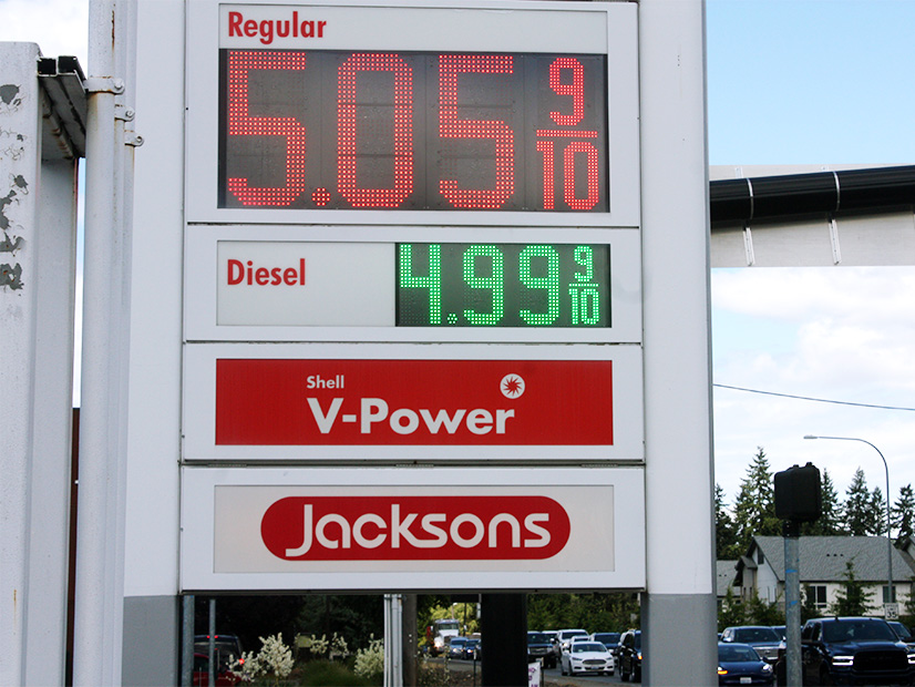 Washington currently has the highest gasoline prices in the U.S.