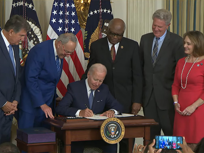 One year ago: President Joe Biden signs the Inflation Reduction Act on Aug. 16, 2022. The law has catalyzed a surge of new clean technology manufacturing across the U.S. 