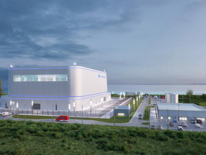 Artist's rendering of a possible GE Hitachi small modular reactor in TVA