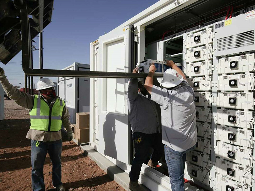 A Broad Reach Power crew works on storage facility in West Texas. 