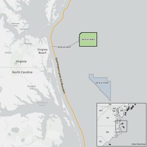 The Coastal Virginia Offshore Wind project would stand 23.5 nautical miles off the coast.
