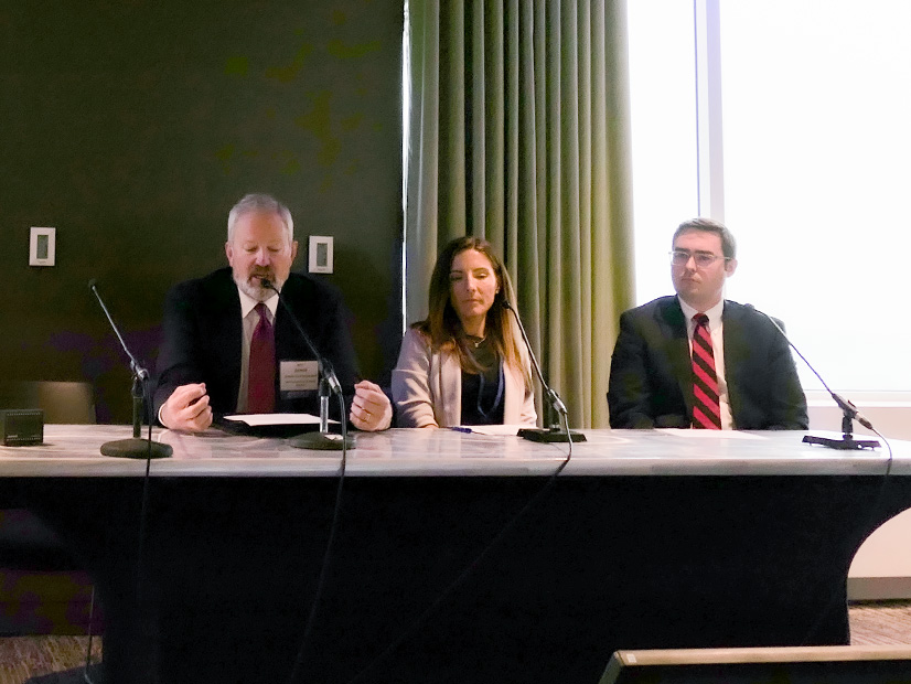 From left: Chair Jamie Van Nostrand, Massachusetts DPU; Jessica Waldorf, New York DPS, and Commissioner Carleton Simpson, New Hampshire PUC.