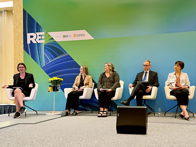 From left: Moderator: Radina Valova, Interstate Renewable Energy Council; Erin Ankeney, Interconnection, Freedom Forever; Lara Aston, Pacific Northwest National Laboratory; Dave Gahl, Solar and Storage Industries Institute (SI2) and Samantha Weaver, Coalition for Community Solar Access (CCSA)