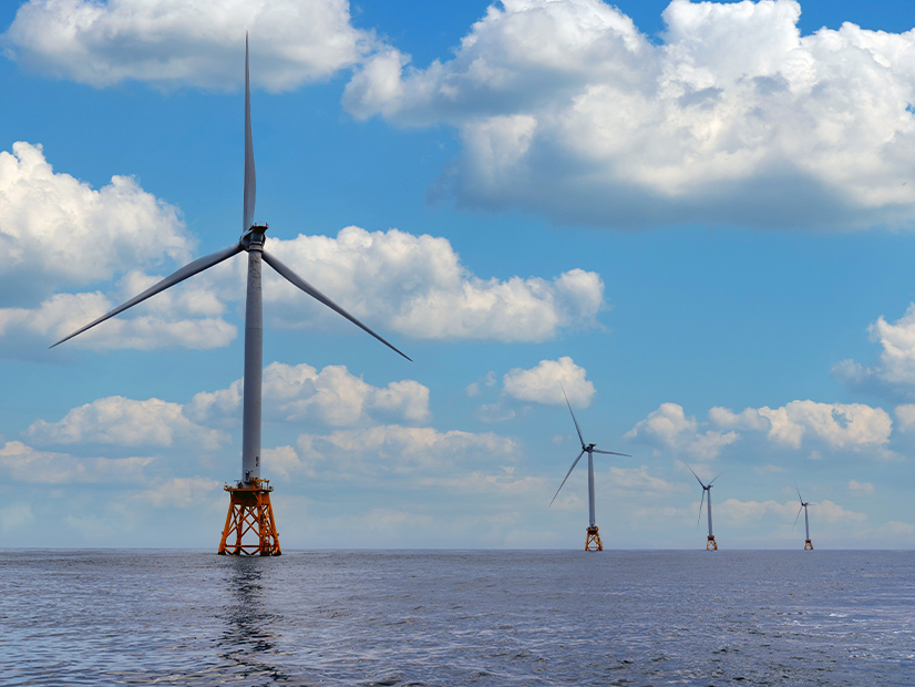 Wind turbines off the shores of Block Island, R.I.