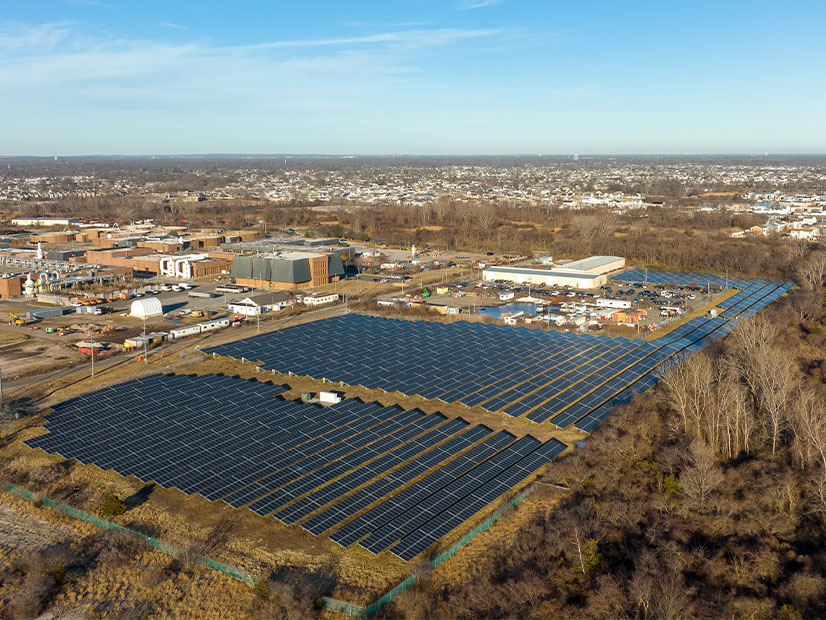 A solar farm captures the rays on Long Island, N.Y.