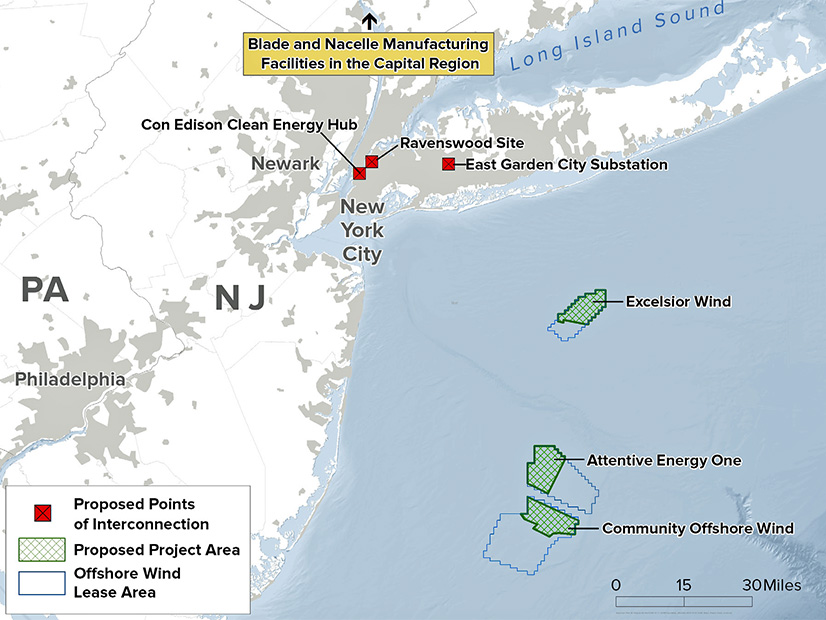New York state has chosen three offshore wind proposals totaling 4,032 MW capacity for negotiation and development.