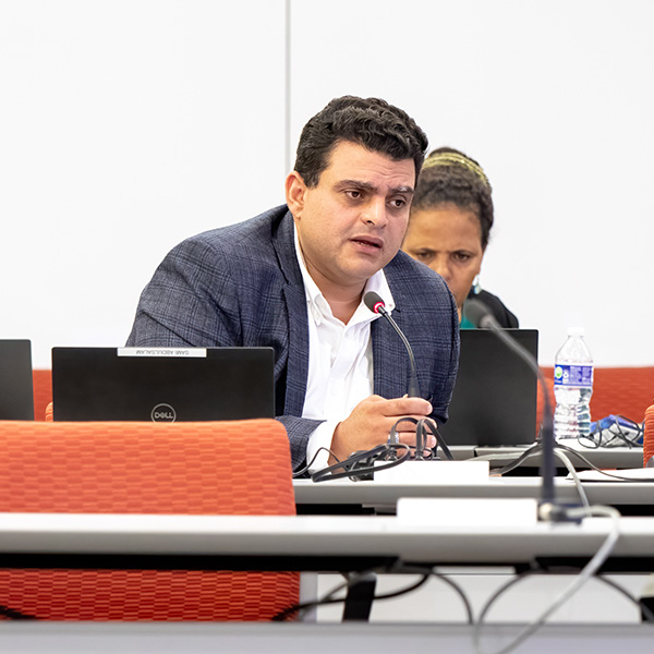 PJM's Sami Abdulsalam presents three shortlisted scenarios for meeting the transmission needs identified in the 2022 Regional Transmission Expansion Plan Window 3 during an Oct. 2 meeting of the Transmission Expansion Advisory Committee.