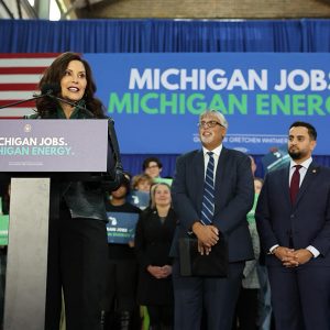 Gov. Gretchen Whitmer (D) celebrated the state's new climate legislation at a bill signing in Detroit.