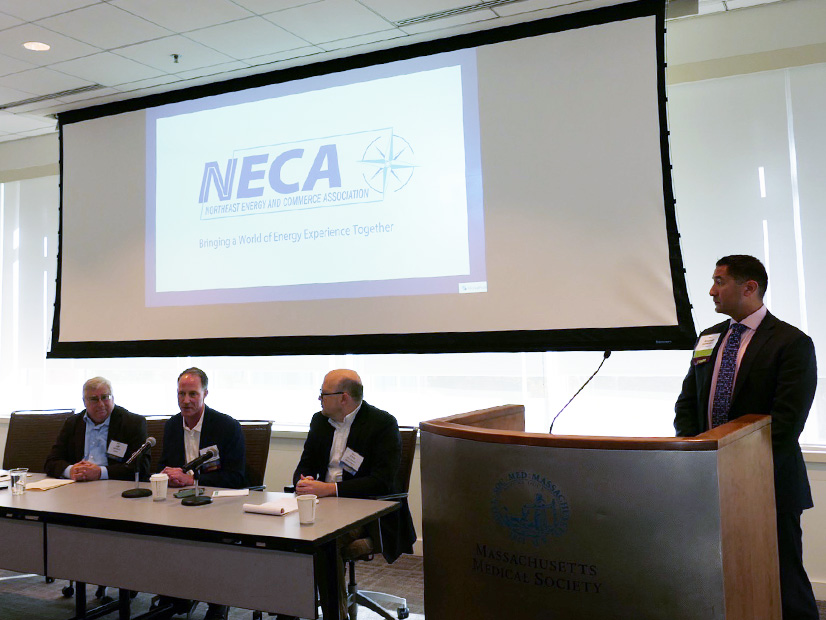 From left: Jeff Bentz, NESCOE; Bruce Anderson, NEPGA; Chris Geissler, ISO-NE; Rosendo Garza (moderator), Day Pitney LLP