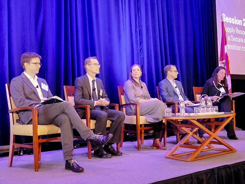 From left: Tristan Doherty, LG Energy Solution Vertech; John Dalton, Power Advisory; Alicia Barton, FirstLight Power; Éric Lachance, Energir; Rachel McCormick, Natural Resources Canada