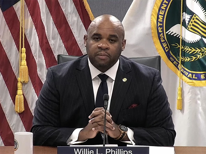 FERC Chair Willie Phillips addresses the commission's annual Reliability Technical Conference.