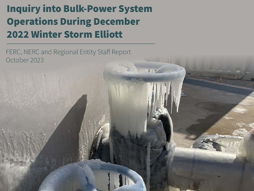 FERC and NERC released their final report on Winter Storm Elliott on Tuesday. 