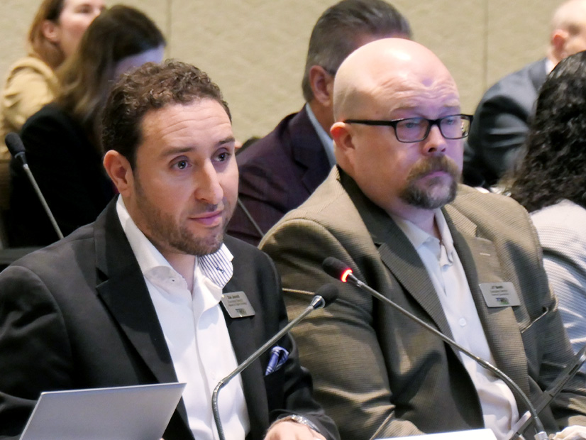Executive Director of Market Innovation and Strategy Zak Joundi (left) and Executive Director of Market Operations J.T. Smith at Board Week in Orlando 