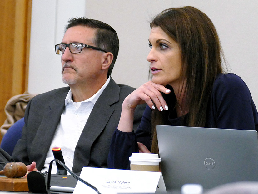 MPEC Chair Laura Trolese (right), of The Energy Authority, and Vice Chair Brian Cole, of Arizona Public Service, lead the committee meeting. 