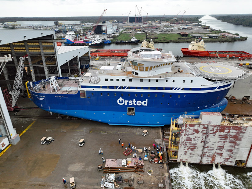 The ECO Edison, shown under construction in late 2023, will serve as an at-sea base for technicians working on Ørsted's Sunrise Wind project off the New York coast.