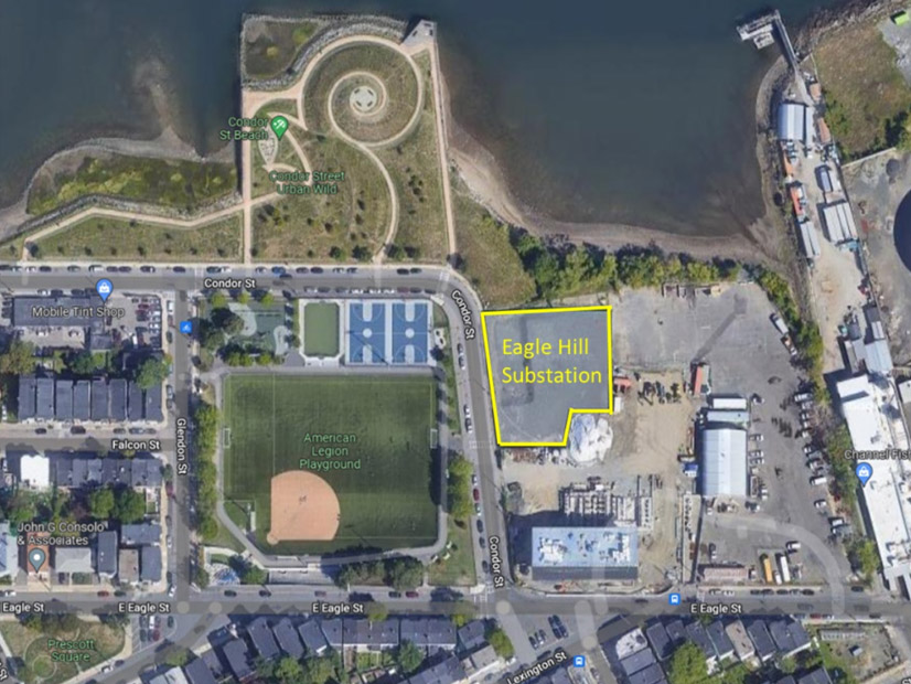 The location of Eversource's substation in East Boston