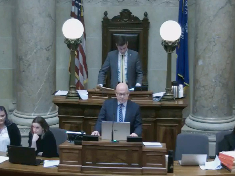A roll call vote to reject Commissioner Tyler Huebner's appointment is held at the Wisconsin Senate Jan. 16. 