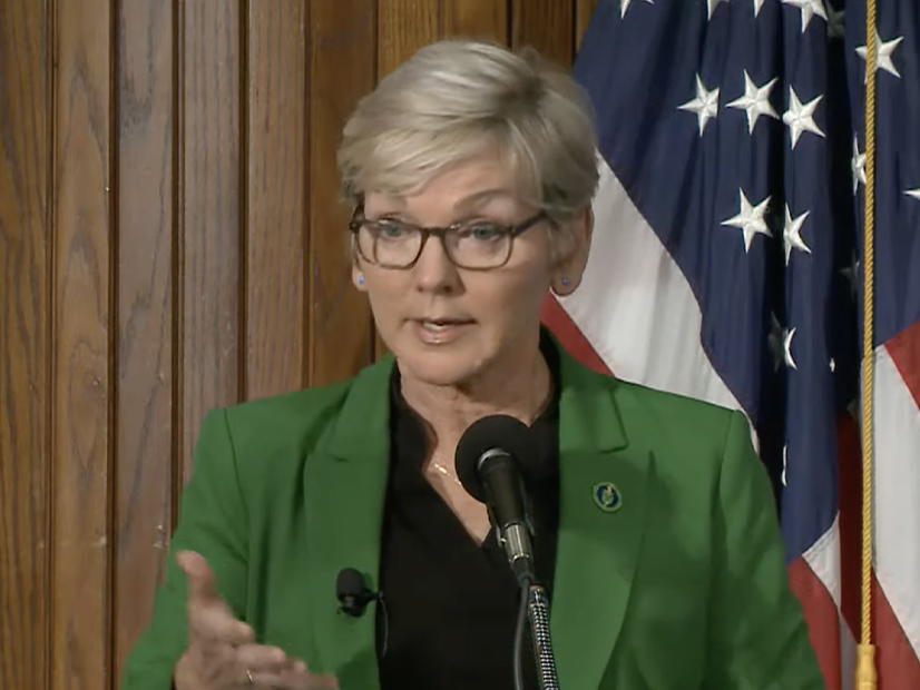 Energy Secretary Jennifer Granholm addresses the National Press Club on Wednesday.