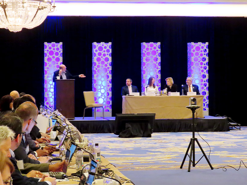 From left: NERC CEO Jim Robb; Todd Snitchler, EPSA; Amy Andryszak, INGA; Dena Wiggins, NGSA; Mark Lauby, NERC