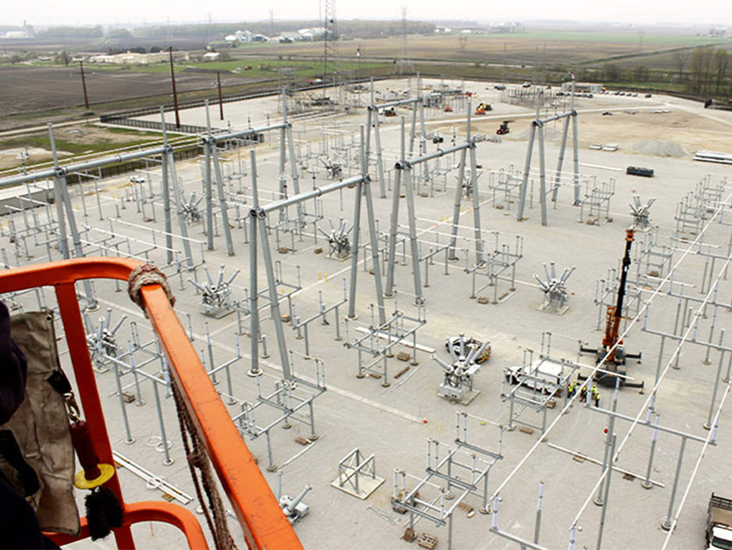NIPSCO construction on the Reynolds substation in 2017