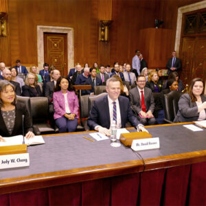 FERC nominees Judy Chang, David Rosner and Lindsay See prepare to testify before the Senate Energy and Natural Resources Committee.