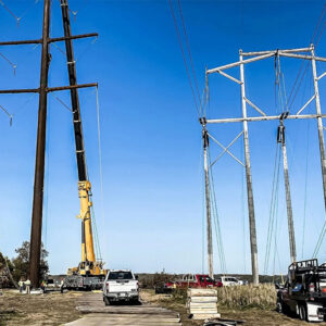 Construction of the Huntley-Wilmarth transmission line project in Minnesota
