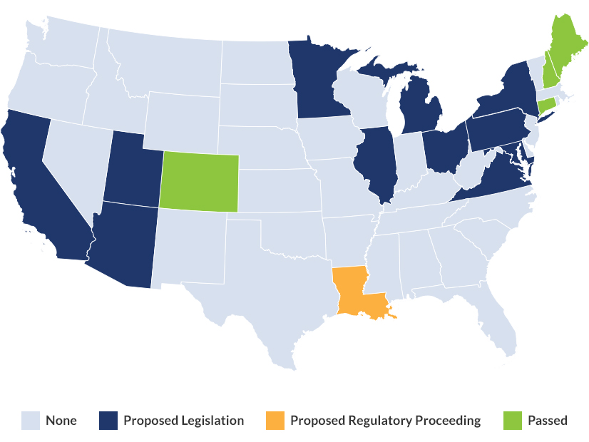 Legislators in at least 11 states are considering proposals to  prohibit investor-owned utilities from using customer funds to support political activities. Four states have already approved such bills, according to the Energy and Policy Institute. 