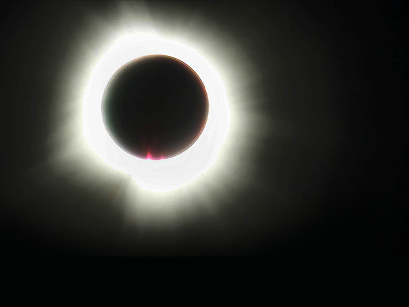 The total eclipse as viewed from Indianapolis