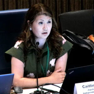 TAC Chair Caitlin Smith guides the committee through its April meeting.
