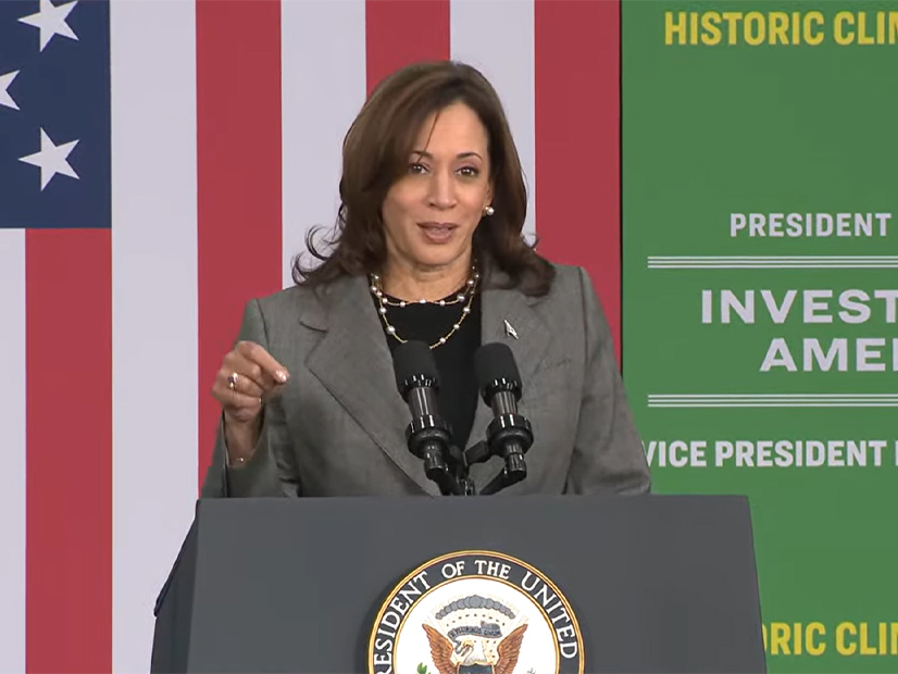 Speaking at a rollout event for the GGRF in Charlotte, N.C., on April 4, Vice President Kamala Harris said the grants will address key issues in building out a clean energy economy.