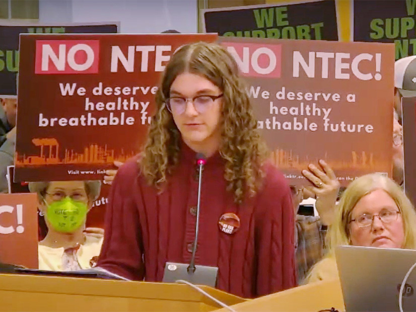 15-year-old Milo Peterson speaks at the April 3 Superior City Council meeting.