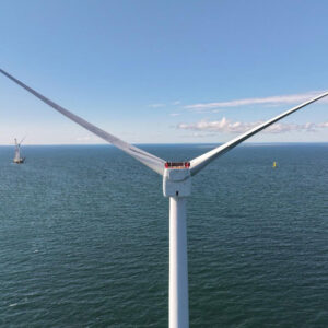 A turbine stands at the Vineyard Wind project south of Martha’s Vineyard, Massachusetts.