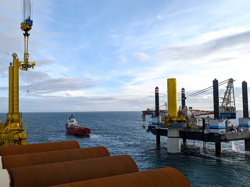 Construction continues on Ørsted's Borkum Riffgrund 3, off the coast of Germany.