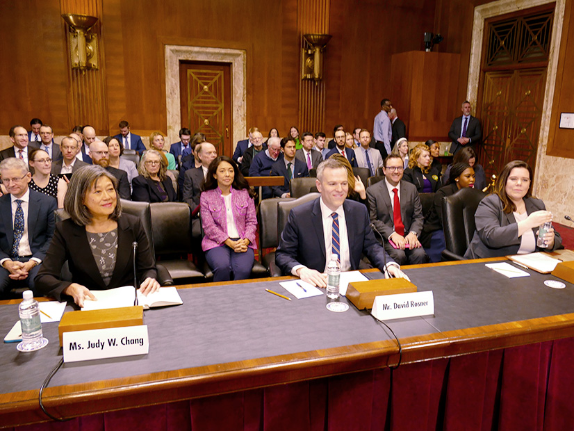 FERC nominees Judy Chang, David Rosner and Lindsay See prepare to testify before the Senate Energy and Natural Resources Committee.