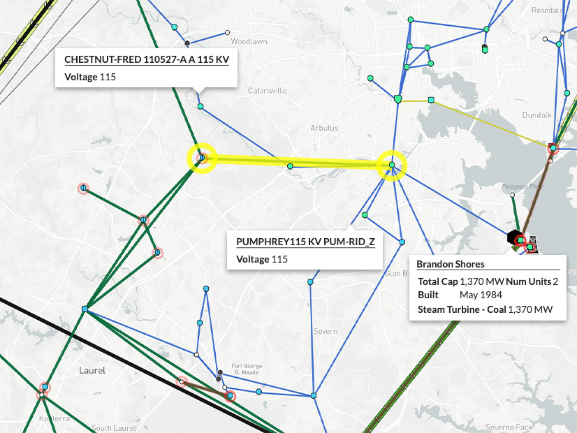 PJM directed a load shed in the Baltimore region on Aug. 11 to avoid a cascade condition on the Chestnut-Frederick 115-kV line after the nearby Brandon Shores substation experienced an unplanned disconnect.