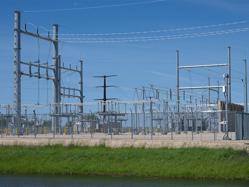 A completed substation as part of the Cardinal-Hickory Creek line in Wisconsin 